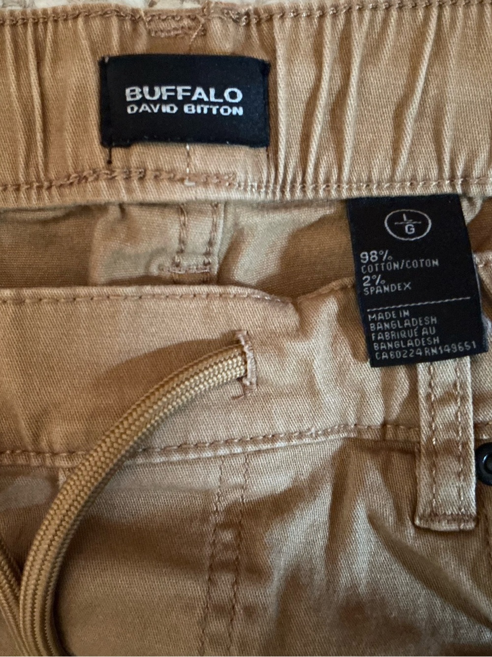 Buffalo David Bitton Men's Joggers - Tan - Picture 3 of 5